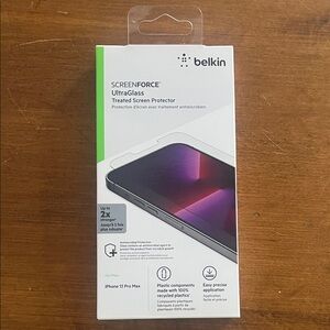 Belkin UltraGlass iPhone 13 Pro Max Protector - NIB